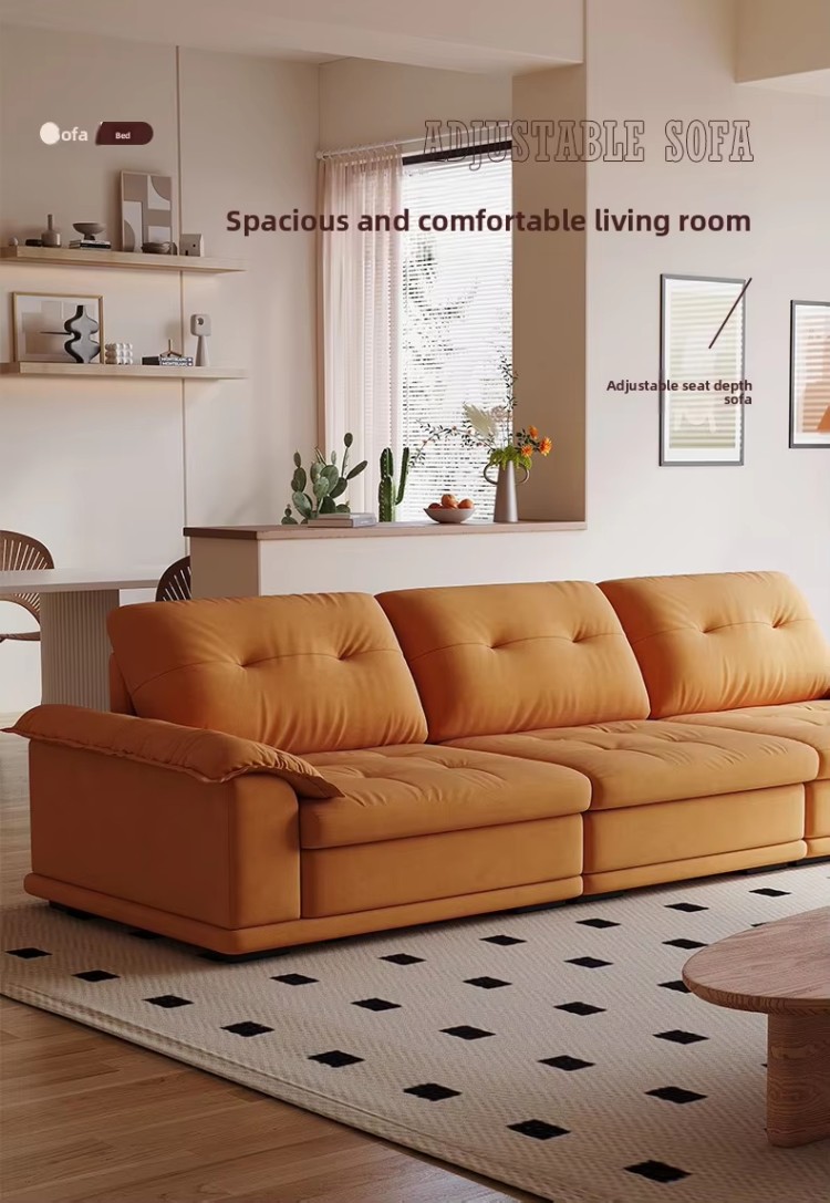 Side profile view of custom fabric sofa LSF6012 for hotel project Side profile view of custom fabric sofa LSF6012 for hotel project