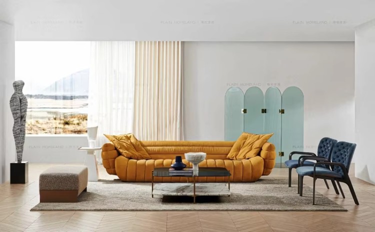Custom fabric sofa LSF6014 for hotel lobby project Custom fabric sofa LSF6014 for hotel lobby project