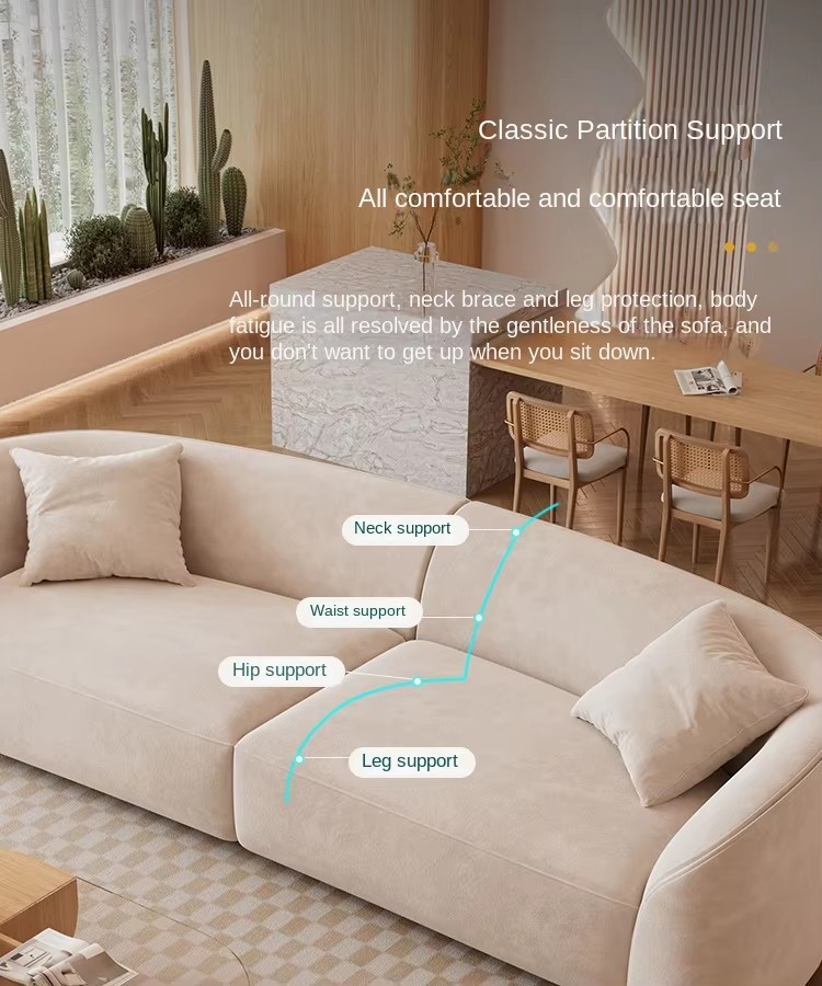 Side profile view of custom fabric sofa LSF6017 for hotel project Side profile view of custom fabric sofa LSF6017 for hotel project