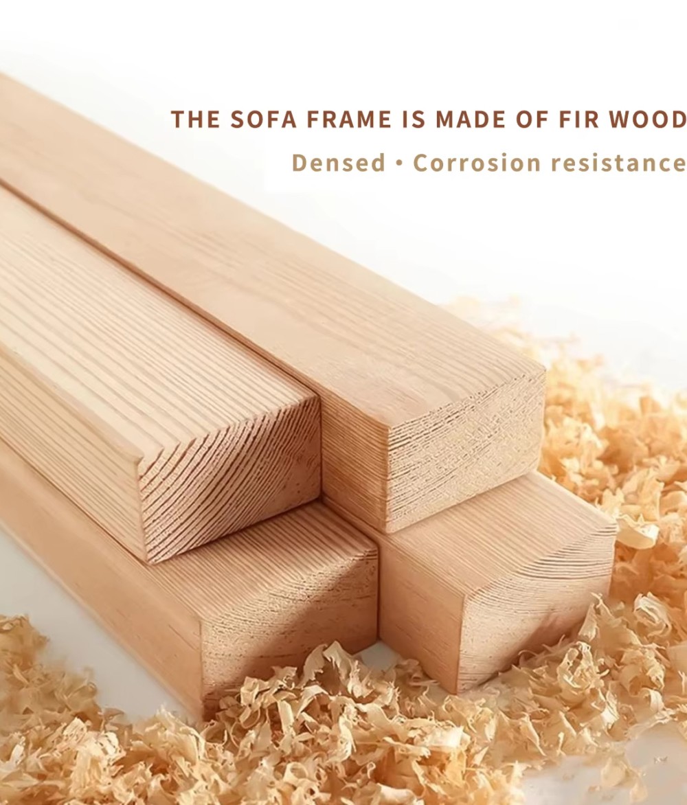 Close-up view of custom hotel fabric sofa LSF6001 wood frame Close-up view of custom hotel fabric sofa LSF6001 wood frame