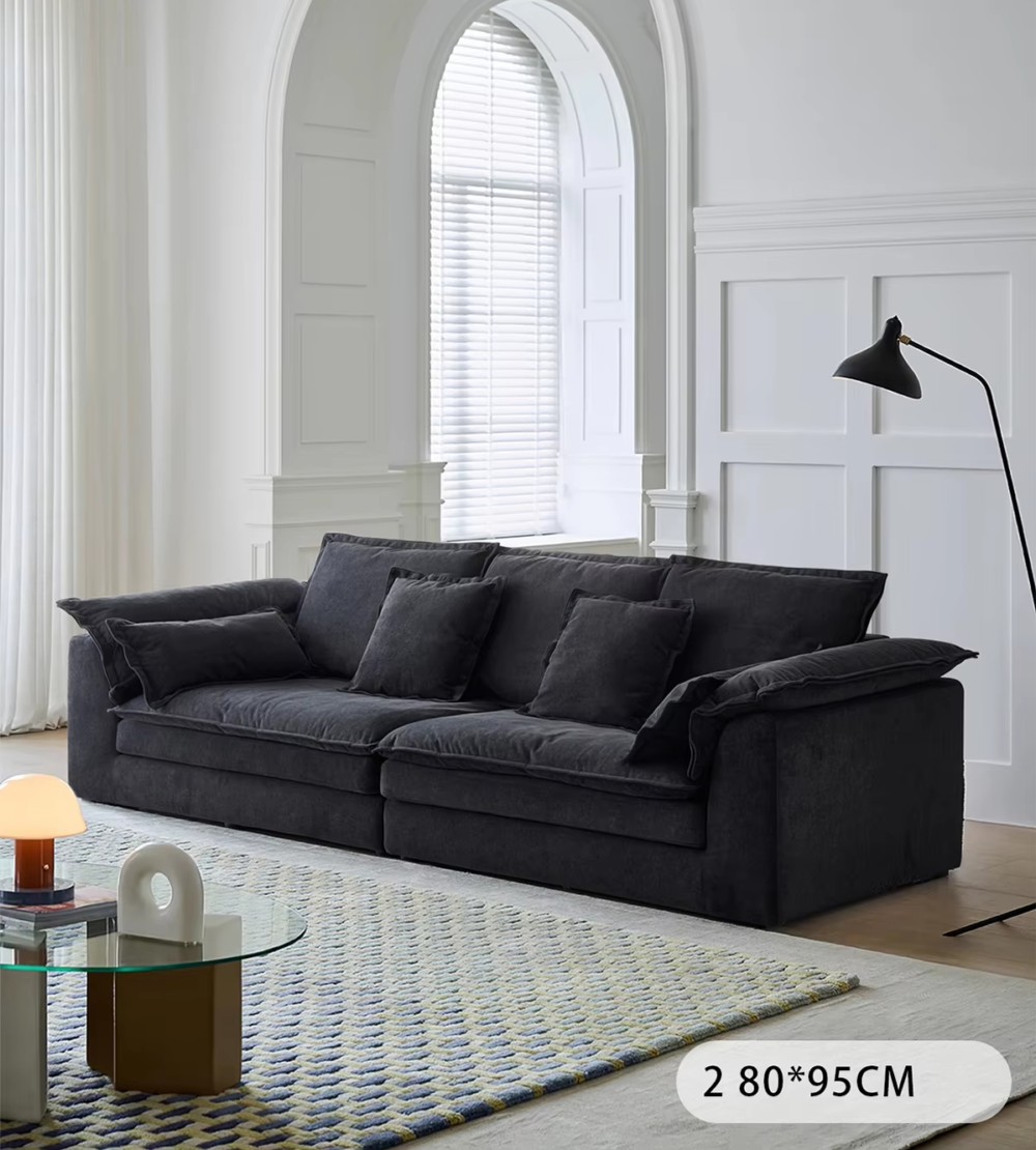 size view of custom fabric sofa LSF6002 for hotel project size view of custom fabric sofa LSF6002 for hotel project