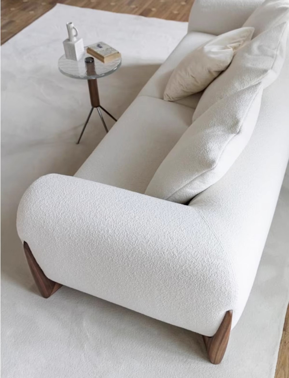 Right side view of custom fabric sofa LSF6016 for hospitality project Right side view of custom fabric sofa LSF6016 for hospitality project