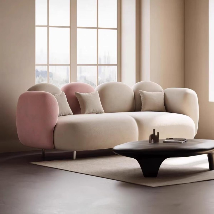 Custom fabric sofa LSF6023 for hotel lobby project Custom fabric sofa LSF6023 for hotel lobby project