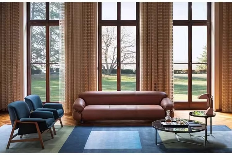 Custom fabric sofa LSF6036 in hotel lounge seating area Custom fabric sofa LSF6036 in hotel lounge seating area