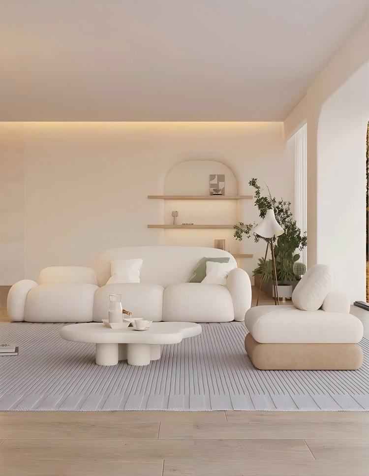 LSF6043 custom fabric sofa in commercial interior showroom LSF6043 custom fabric sofa in commercial interior showroom