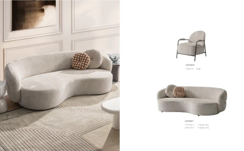 Close-up view of custom hotel fabric sofa LSF6048 cushion Close-up view of custom hotel fabric sofa LSF6048 cushion