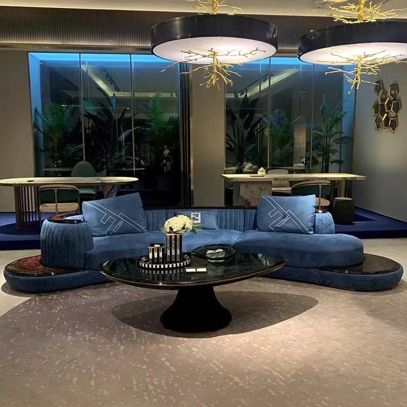 Custom fabric sofa LSF6059 for hotel lobby project Custom fabric sofa LSF6059 for hotel lobby project