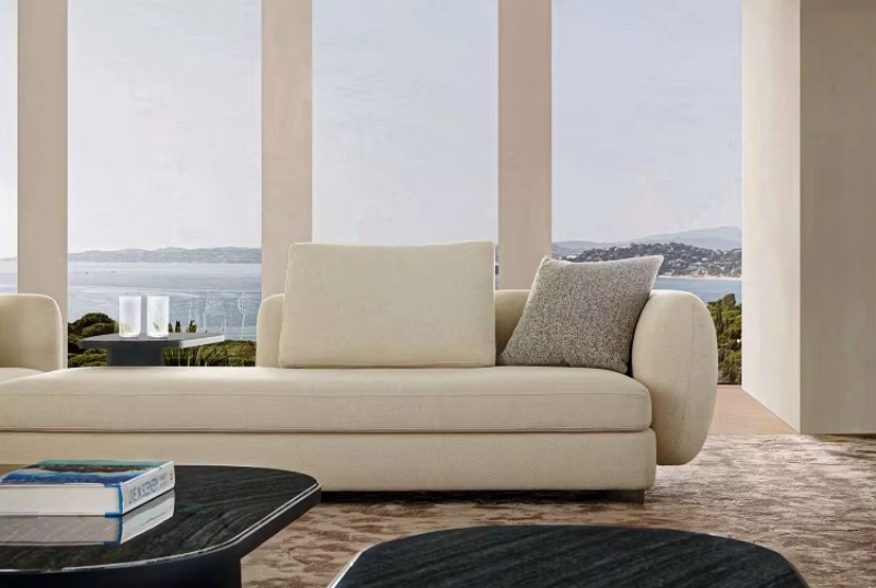 Right side view of custom fabric sofa LSF6064 for hospitality project Right side view of custom fabric sofa LSF6064 for hospitality project