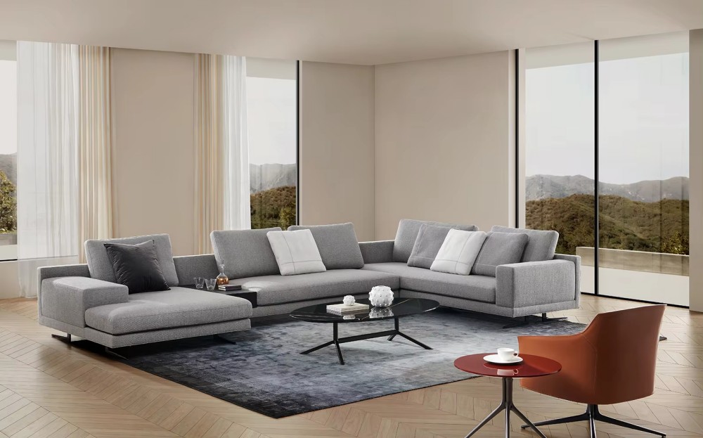 Custom fabric sofa LSF6065 for hotel lobby project Custom fabric sofa LSF6065 for hotel lobby project