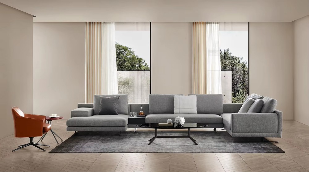 Custom fabric sofa LSF6065-1 for hotel lobby project Custom fabric sofa LSF6065-1 for hotel lobby project